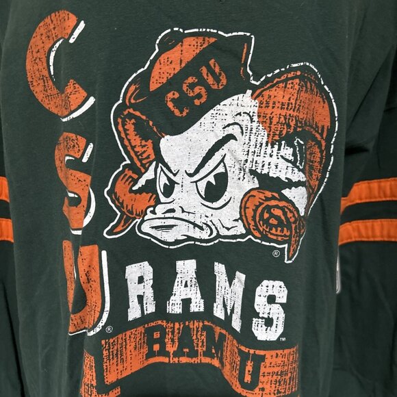 NEW CSU Colorado State Retro Rams Aggies Womens Oversized Cotton Shirt M NCAA - Picture 2 of 9